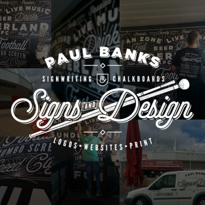 Paul Banks Signwriting and Design Logo Chalkboard Wall Overlay