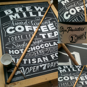 chalkboard sandwich board signwriting