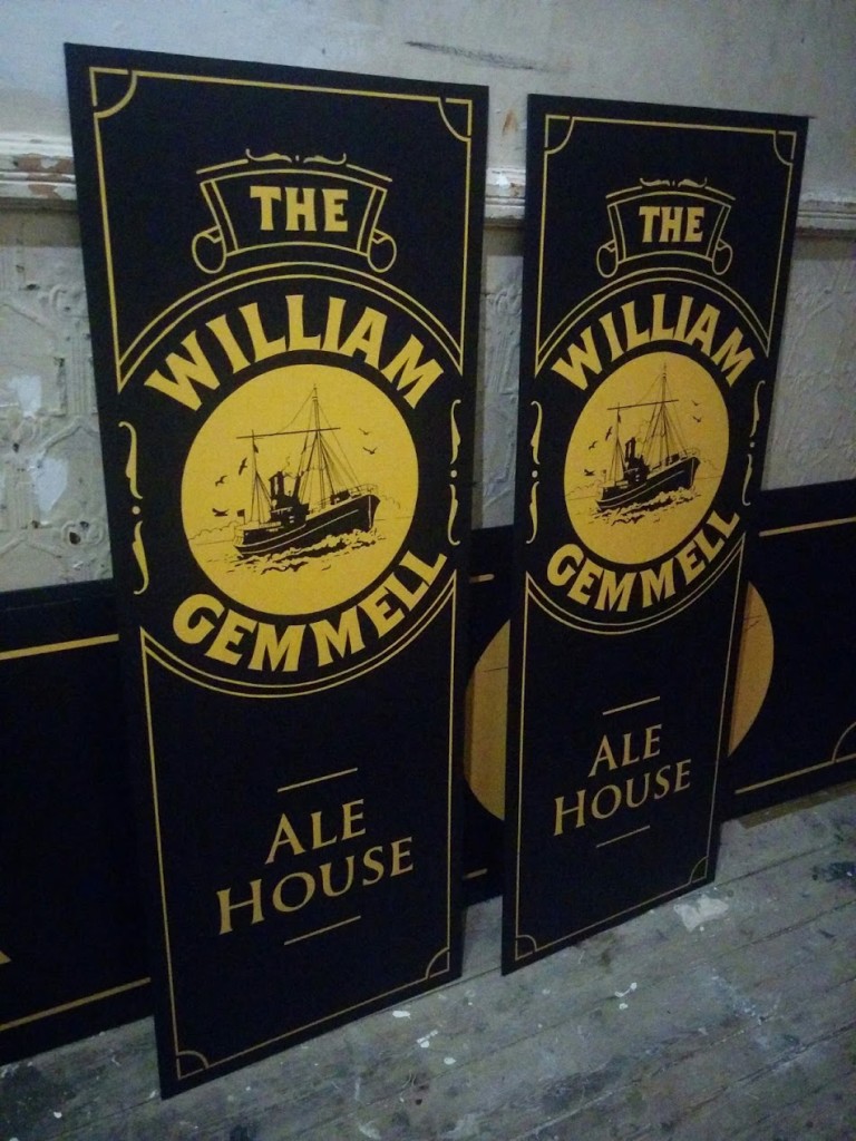 Pub Signwriting Hull - The William Gemmell Ale House