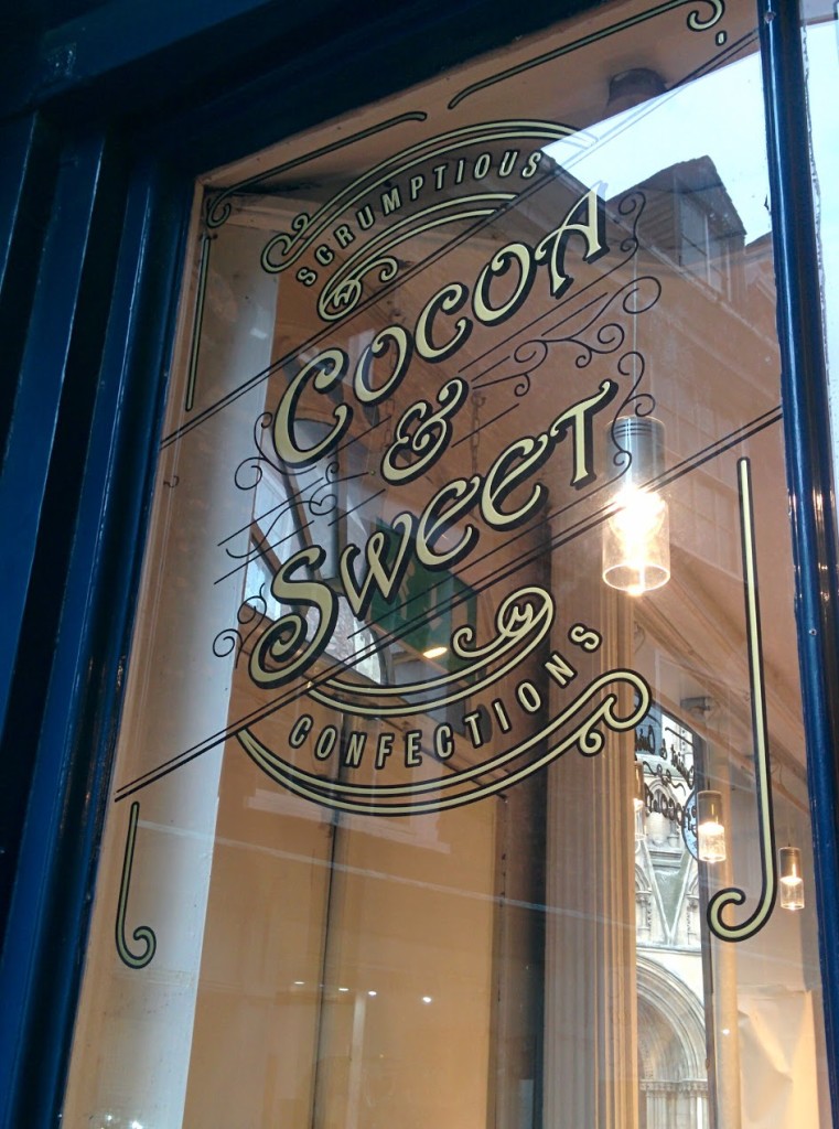 cocoa and sweet window signs york