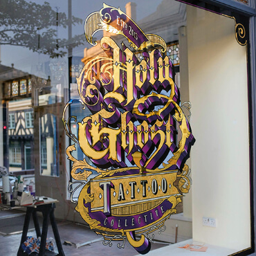 holy ghost tattoo gold leaf sign