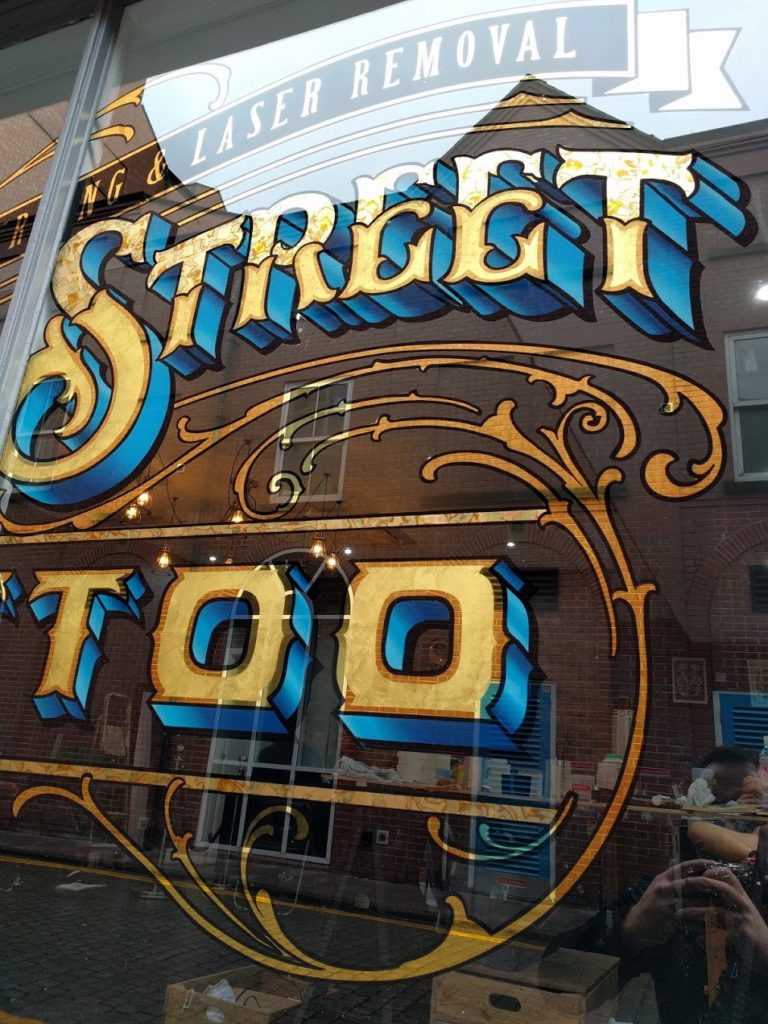 Queen Street Tattoo Gold Leaf Sign Hull