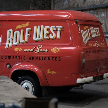 classic van signwriting Mark 1 Ford Transit