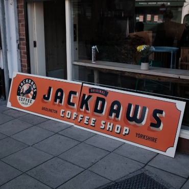 coffee shop signwriting bridlington jackdaws