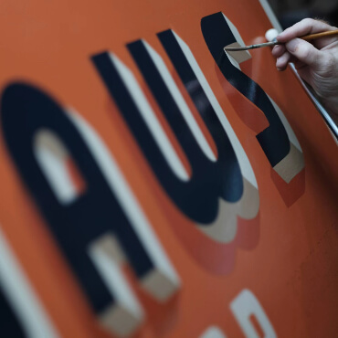 coffee shop sign painting jackdaws
